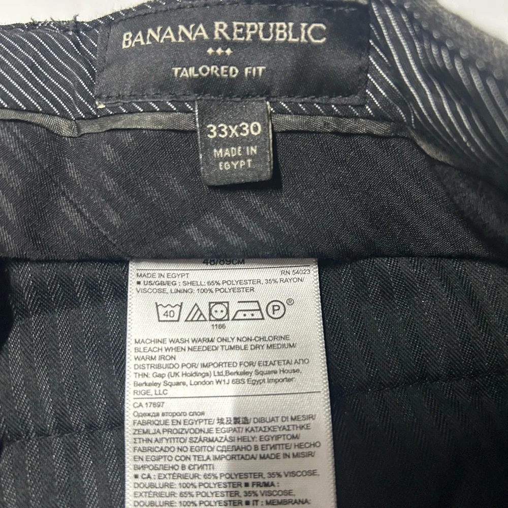 Banana republic men’s 33/30 Taylor‎ fit gray dress pants, straight legs